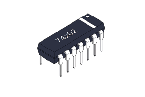 7400 raupapa me nga tatau ranei: te torotoro i te 74LS02 / 74HC02 nga waahanga me nga tono